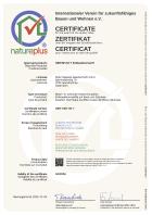 natureplus-Zertifikat natureplus Übergangszertifikat_0107-1301-121-1_Greenfloc F_gültig bis April 2025
